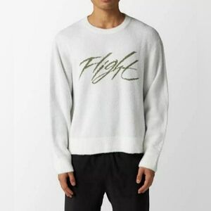 NIKE JORDAN Flight Heritage Crew Sweater White Men's Medium